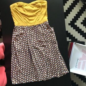 Super cute mustard and navy dress